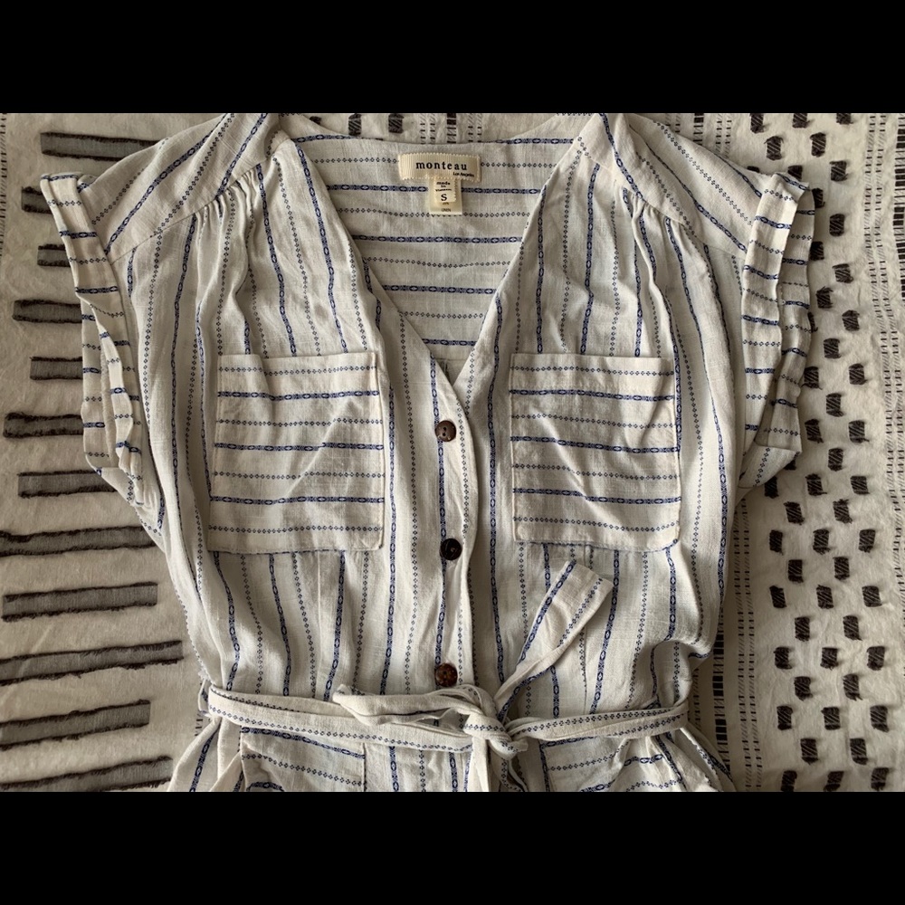 White Striped Jumpsuit